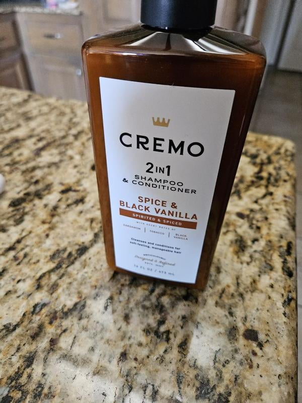 Cremo 2-in-1 Men's Shampoo & Conditioner, Spice & Black Vanilla