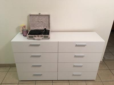 Loft Collection Double 8 Drawer Dresser White Com