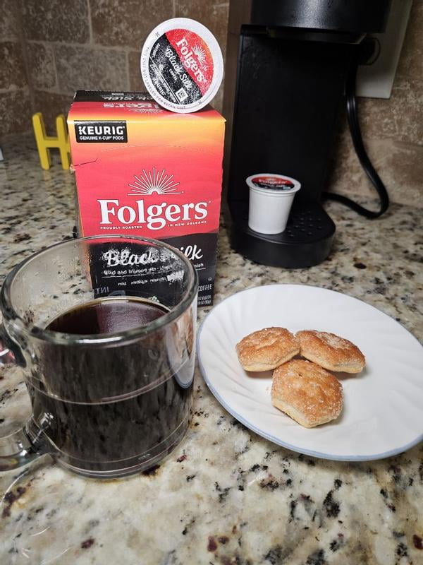 Folgers Black Silk Dark Roast Coffee, Genuine Keurig K-Cup Pods