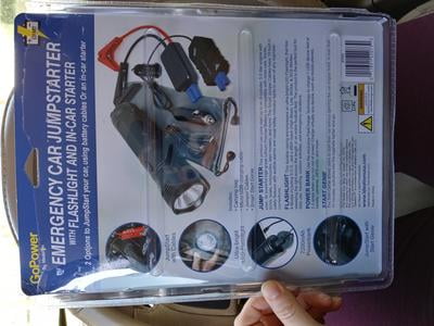 Go power emergency car jump starter with flashlight discount
