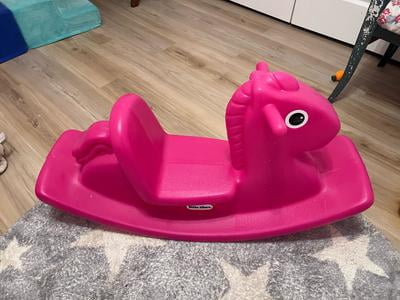 Little Tikes Kids Rocking Horse in Magenta, Indoor Outdoor Toddler