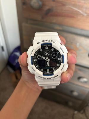 時計 CASHIO G-SHOCK GA100B-7AJF Men's G-Shock GA100B-7A White Resin Japanese Quartz Sport Watch