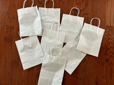White Kraft Paper Bags, 8