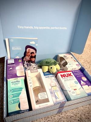 Baby Trial Kit of Bottles, Samples from 7 Brands, Various Features
