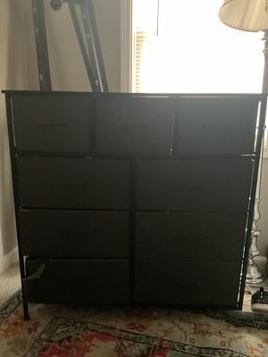 Customer reviews for Simenmax 9 Drawers Dresser for Bedroom, Tall Fabric Closet Chests Organizer Tower Furniture with Wooden Top Metal Frame for Clothes, Room, Living Room, Hallway, Entryway,Black | Walmart.com Customer reviews for Simenmax 9 Drawers Dresser for Bedroom, Tall Fabric Closet Chests Organizer Tower Furniture with Wooden Top Metal Frame for Clothes, Room, Living Room, Hallway, Entryway,Black | Walmart.com