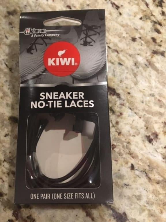KIWI Sneaker No-Tie Shoe Laces, Black 
