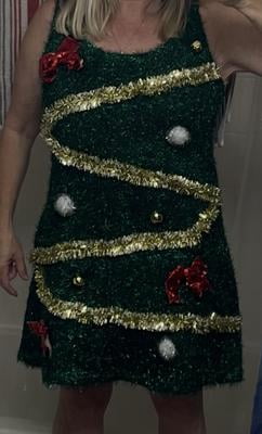 No Boundaries Christmas Tree Tinsel Mini Dress, Women's - Walmart.com No Boundaries Christmas Tree Tinsel Mini Dress, Women's - Walmart.com