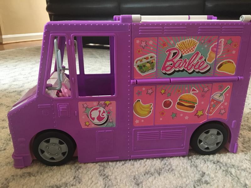 Barbie Fresh 'n Fun Food Truck Playset with Blonde Doll & 30+ Lift Side for Kitchen - Walmart.com