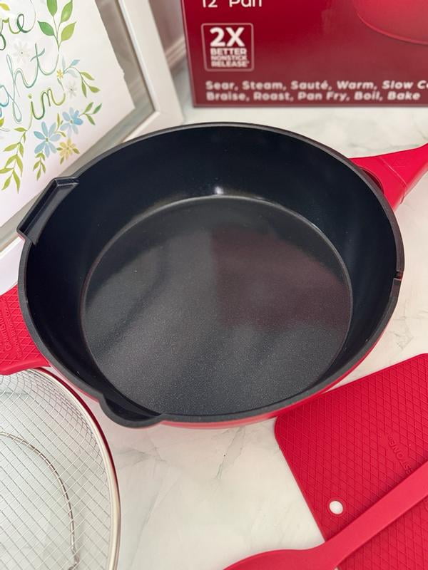 Granitestone ZUKA Ceramic Pan, 12 Inch Ceramic Deep Frying Pan Set