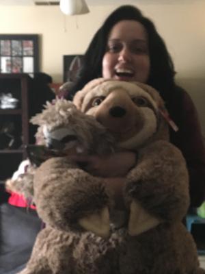 giant stuffed rainbow sloth walmart
