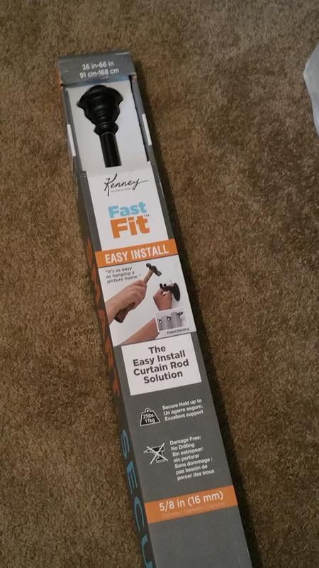 Kenney 5 8 Finn Fast Fit Easy Install Curtain Rod 36 66 Length Kenney 5 8 Finn Fast Fit Easy Install Curtain Rod 36 66 Length Weathered Brown Com