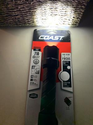 coast rechargeable flashlight 650r COAST® HP7 650 Lumen Focusing LED with SLIDE FOCUS® and BEAM LOCK®, Black : Sports & Outdoors its perfect for rugged environments COAST Polysteel 650R Rechargeable Dual