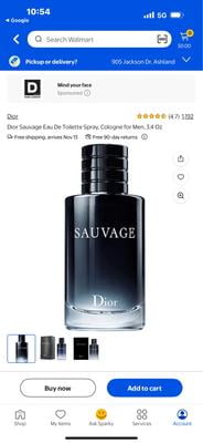 Christian Dior Sauvage Parfum Spray for Men, Intense & Long
