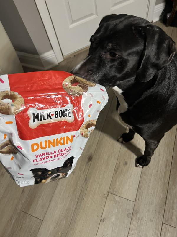 Milk-Bone Limited Edition Dunkin' Vanilla Glaze Flavor Dog Biscuits – 8 Oz Bag