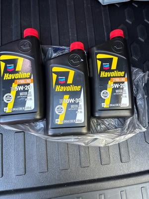 Havoline Synthetic Blend Motor Oil 5W-20, 5 qt, Deposit Shield