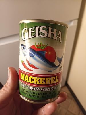Geisha Mackerel in Tomato Sauce with Chili, 15 oz, High Protein