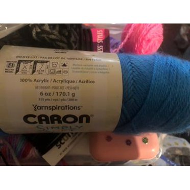 Caron Simply Soft Acrylic Yarn Bulk Pack - 3 Skeins Black #9727, 6 Oz Each