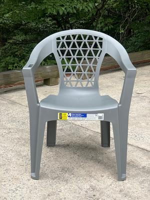 2 pack) Adams Penza Outdoor Resin Stack Chair with Phone Holder