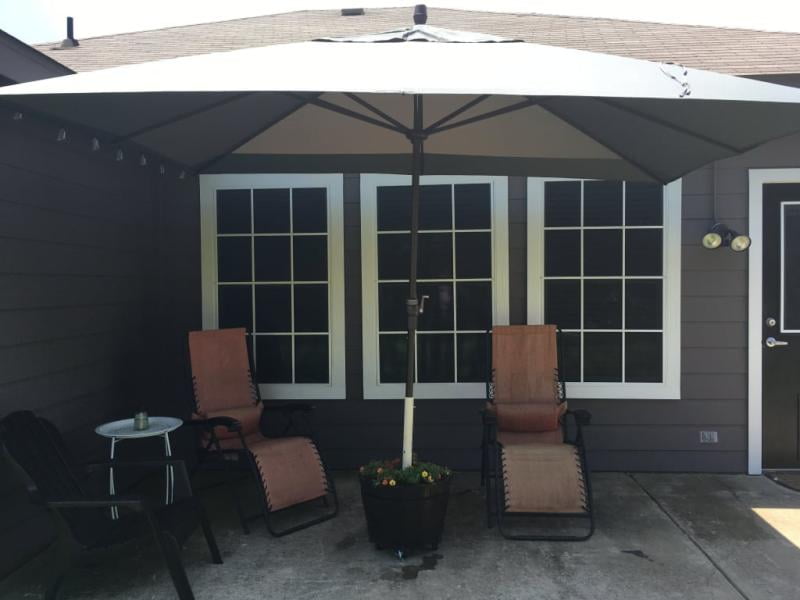 Coral Coast 8 X 11 Ft Aluminum Rectangle Patio Umbrella Walmart Com Walmart Com