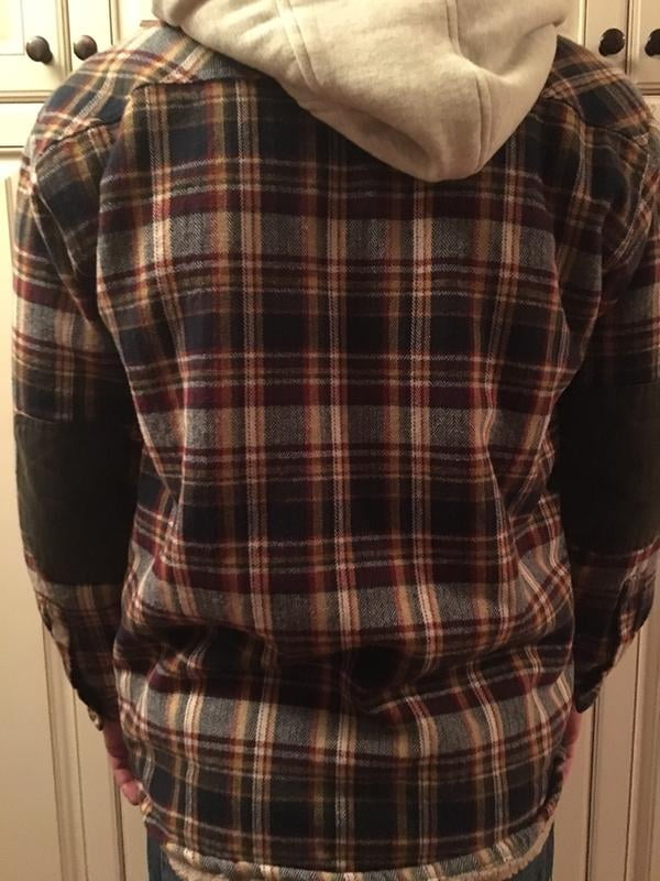 berber lined hooded flannel