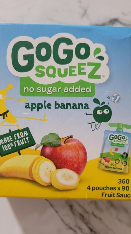 Gogo Squeez Applesauce Banana Pouches 3.2 oz (Pack of 5) - Walmart.com