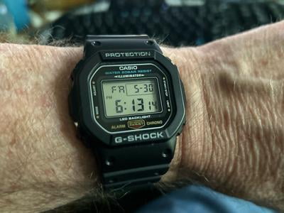 Casio G-Shock Men's DW5600E-1V, 45mm Resin Case, Shock & Water