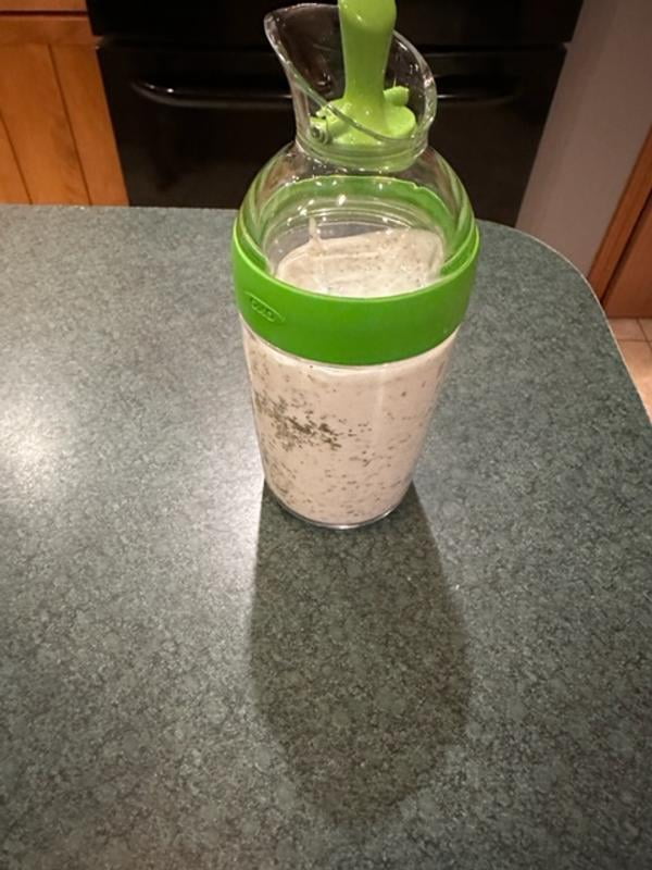 oxo good grips little salad dressing shaker green OXO, SoftWorks Little Salad Dressing Shaker, 1 cup, Easy to Use