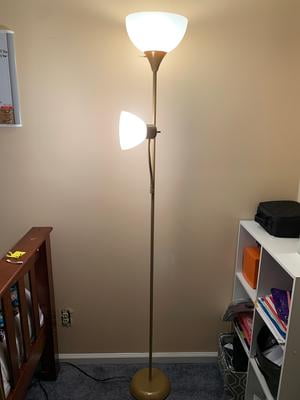 gold floor reading lamp