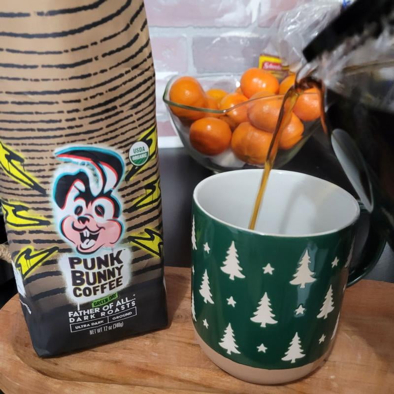 Punk Bunny Coffee Ground Ultra Dark Dark Roast Coffee 12 oz
