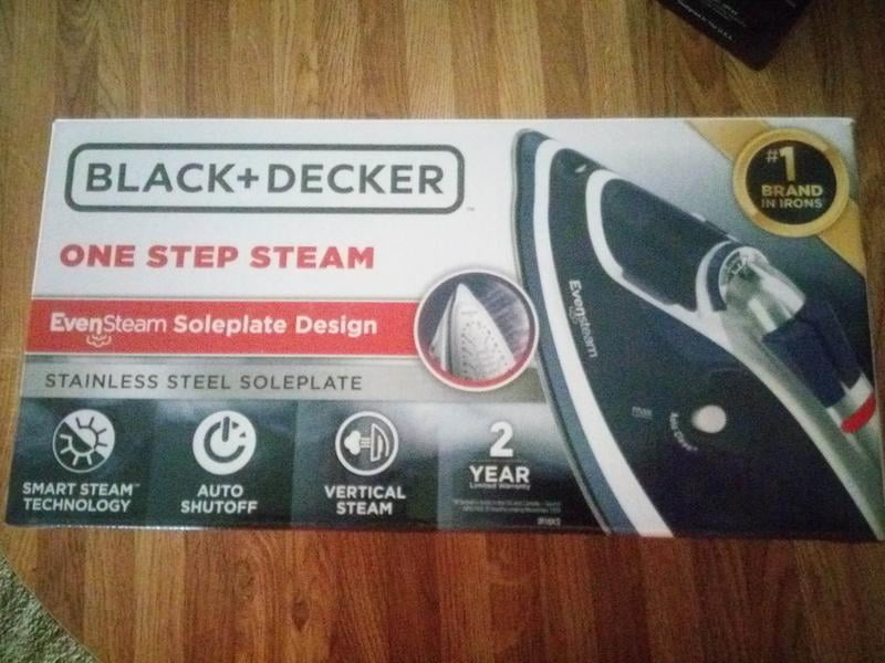 Black+decker One Step Steam Iron, Navy, IR18XS