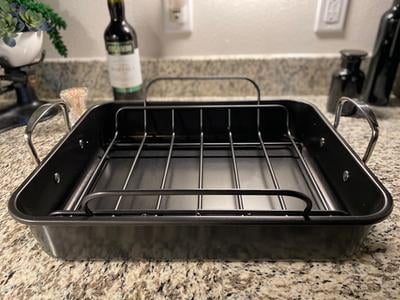 The Pioneer Woman Timeless NonStick Roaster w// Wire Rack Insert 14.4x18.1x5.3