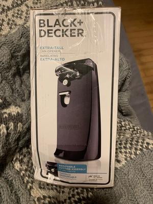  BLACK+DECKER EC475W Extra-Tall Electric Can Opener with Knife  Sharpener, White : Everything Else