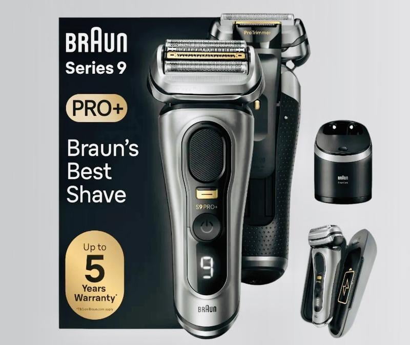 Braun Series 9 PRO+ Wet & Dry Electric Shaver, Charging Stand
