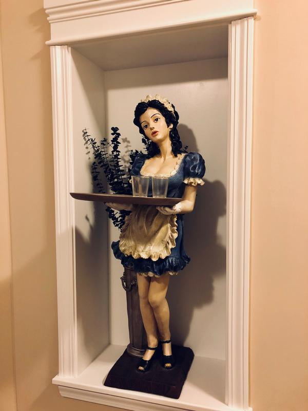Design Toscano Genevieve, the Buxom French Maid Pedestal