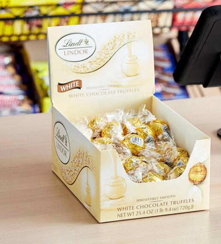 Lindt, Lindor White Chocolate Truffles, 25.4 oz, 60 Count