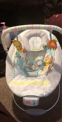 bright starts whimsical wild cradling bouncer seat with soothing vibration & melodies