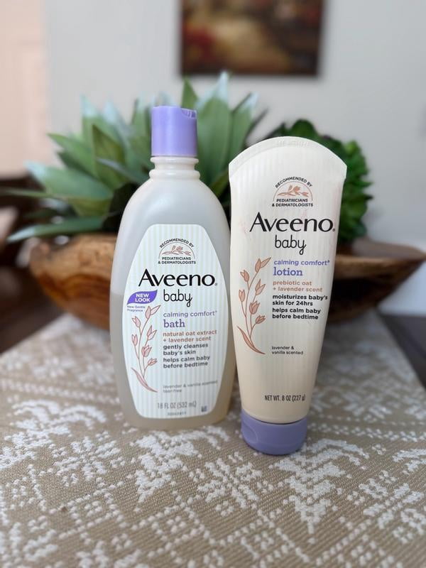 Aveeno Baby Calming Comfort Bath and Body Lotion Set, Lavender