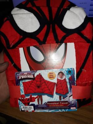 spider man hooded towel