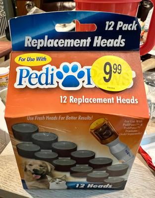 PediPaws Replacement Filing Heads- 12 Heads for Dog Paw Nail