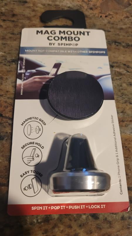 Customer reviews for Spinpop Magnetic Phone Holder for Car with Phone Grip Mag  Mount Combo | Walmart.com