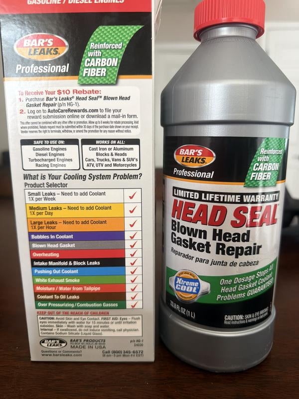 Bar's Leaks Head Seal Blown Head Gasket Repair, 33.8 oz - Walmart.com