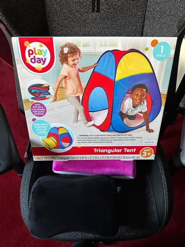 Play Day Triangular Pop-up Tent for Toddlers, Imaginative and