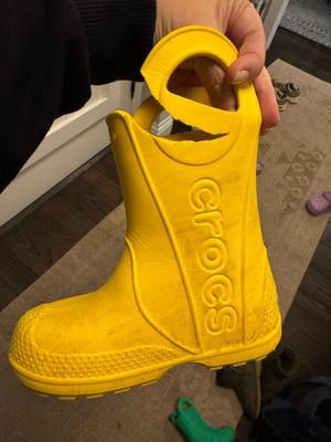 Crocs Kids Waterproof Lightweight Rain Boot with Handles and