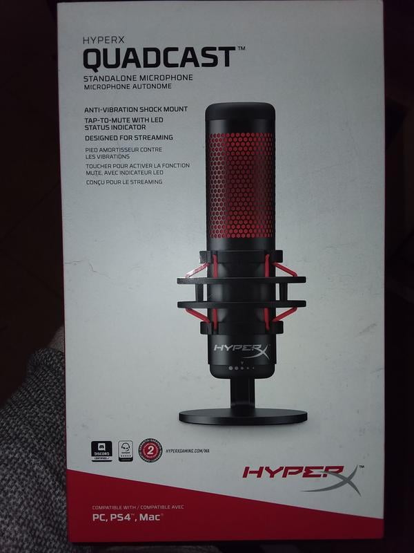 HyperX QuadCast - USB Condenser Gaming Microphone, for PC, PS4 