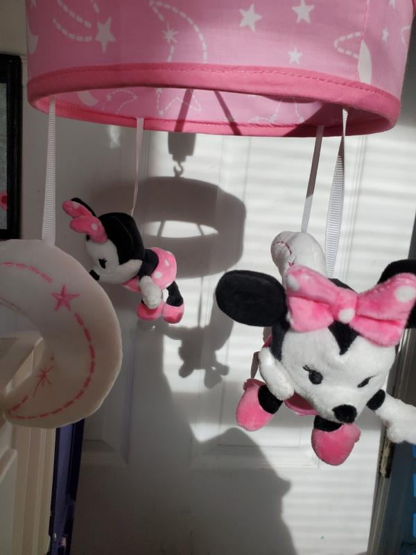Lambs Ivy Disney Baby Minnie Mouse Pink Gray Musical Crib Mobile Walmart Com Walmart Com