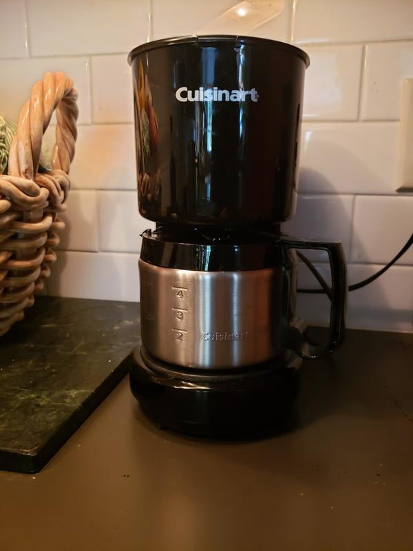 Cuisinart 4 Cup Classic Coffeemaker with Stainless Carafe, Black - Walmart .com