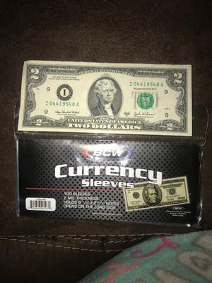 & OTHER CURRENCY ACID FREE 2 MIL THICK FOR U.S 100 BCW CURRENCY SLEEVES 