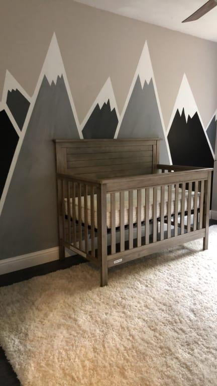 fisher price quinn crib rustic brown