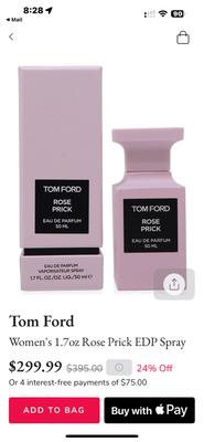Tom Ford Rose Prick Unisex Eau de Parfum Spray, Spicy-Floral Scent