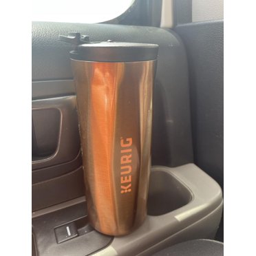 Sip In Style: Keurig 14oz Faceted Stainless Steel Travel Mug - Hot Copper Finish